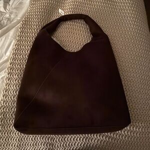 Banana republic brown suede slouchy tote NWT